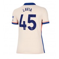 Camiseta Chelsea Romeo Lavia #45 Segunda Equipación Replica 2024-25 para mujer mangas cortas